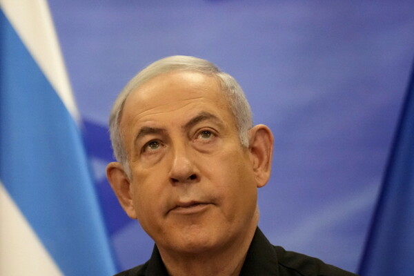 [예루살렘=AP/뉴시스]베냐민 네타냐후 이스라엘 총리가 24일(현지시간) 예루살렘에서 기자회견하는 모습.