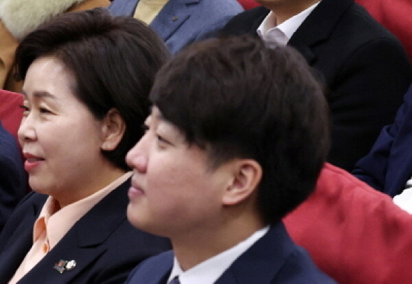 9일 오전 서울 여의도 국회에서 열린 양향자 한국의희망 대표 출판기념회에 참석한 이준석 개혁신당 대표.
